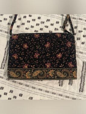 Vera Bradley Black Floral Patterned Purse
